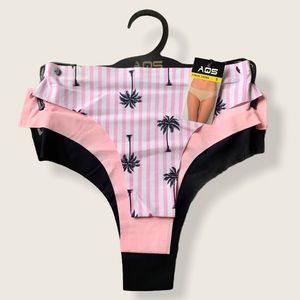 NWT AQS 3 pack seamless thong size small